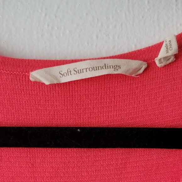 Soft Surroundings Spring Pink 3/4 Sleeve Sweater Midi Dress. Size S. - Picture 5 of 6